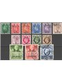 Eritrea 1950 Great Britain stamps with overprint “B.A. Eritrea” series no. 14/26 Cat. € 100 (U)
