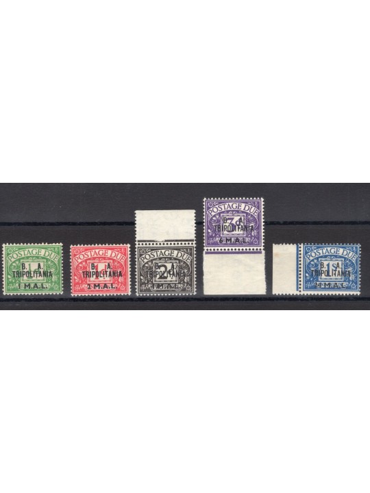 Foreign Occupation of the British Occupied Colonies Tripolitania 1942 Overprinted stamps 2nd issue series no. 6/10 Cat. € 200 (*