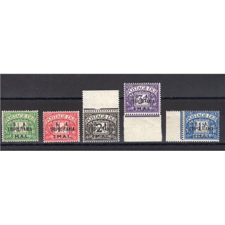 Foreign Occupation of the British Occupied Colonies Tripolitania 1942 Overprinted stamps 2nd issue series no. 6/10 Cat. € 200 (*