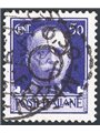Fezzan 1943 Imperial 50 c. violet with hand-written overprint “R.F. 0.50 FEZZAN” within a double hatched circle no. 11. Signed A