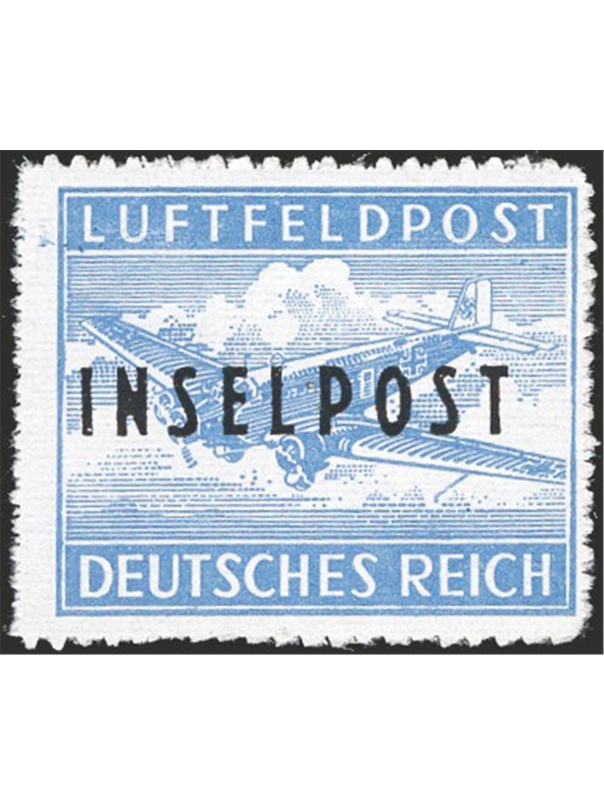 Egeo 1944 Franchigia Militare francobolli di Germania “Feldpost” perforato a zig-zig n° 2. Firm. ED ed altro Cert. CiBaFil Cat. 