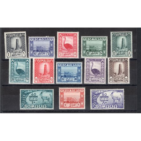 Somalia Afis 1950 African subjects series no. 1/11 + Ex 1/2 Cat. €215 (**)