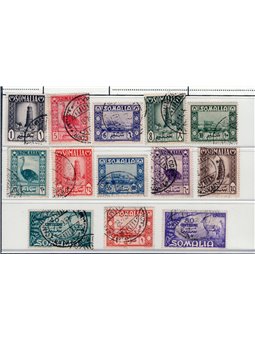 Somalia Afis 1950 Soggetti africani serie n° 1/11 + Ex 1/2 Cat. € 215 (U)