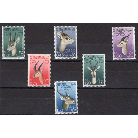 Somalia Afis 1955 P.A. Animali serie n° 26/31 Cat. € 50 (**)