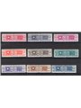 Somalia Afis 1950 Pacchi postali Stella e mezzaluna serie n° 1/9 Cert. CiBaFil Cat. € 800 (**)
