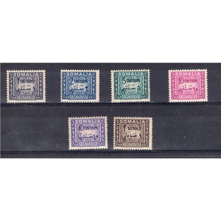 Somalia Afis 1950 Segnatasse serie n° 1/6 Cat. € 200 (**)
