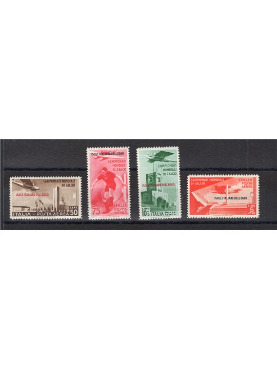 Egeo 1934 P.A. Calcio serie n° 34/37 Cat. € 400 (**)