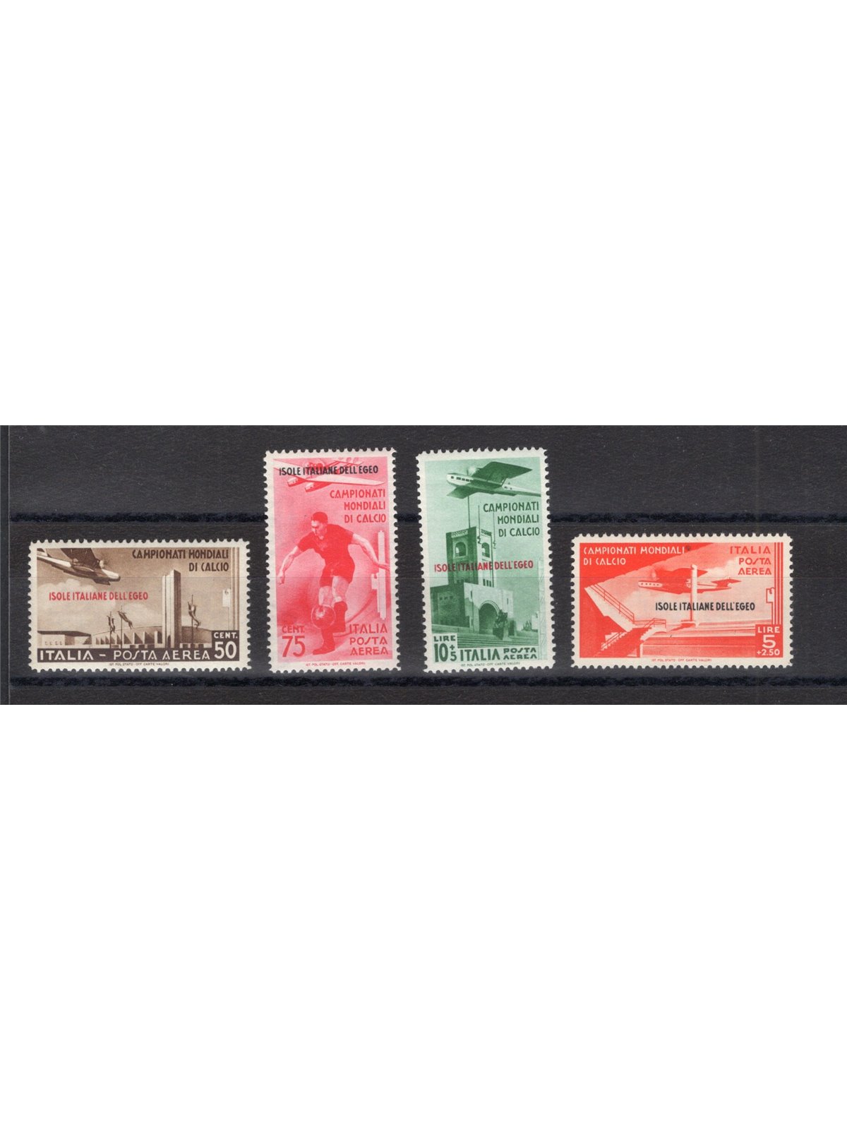 Egeo 1934 P.A. Calcio serie n° 34/37 Cat. € 400 (**)