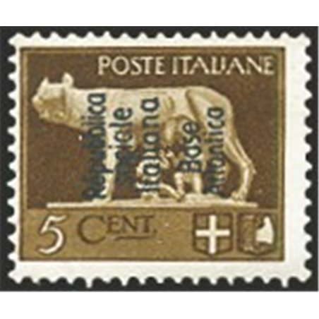 Atlantic Base 1944 Imperial 5 c. with lithographic overprint no. 24. Cert. Biondi Cat. €15,000 (*)