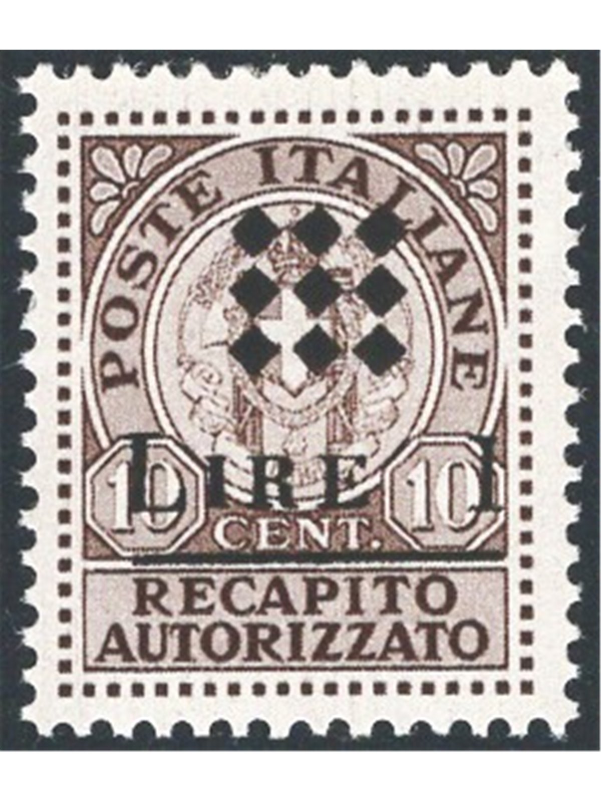 Guidizzolo 1945 Recapito autorizzato 10 c. soprast. n° 1 Cat. € 175 (**)
