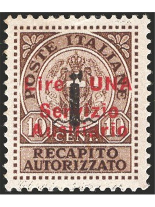 Guidizzolo 1945 Authorised address 10 c. Bruno above No. 2 Cat. €35 (**)