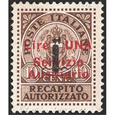 Guidizzolo 1945 Recapito autorizzato 10 c. bruno soprast. n° 2 Cat. € 35 (**)