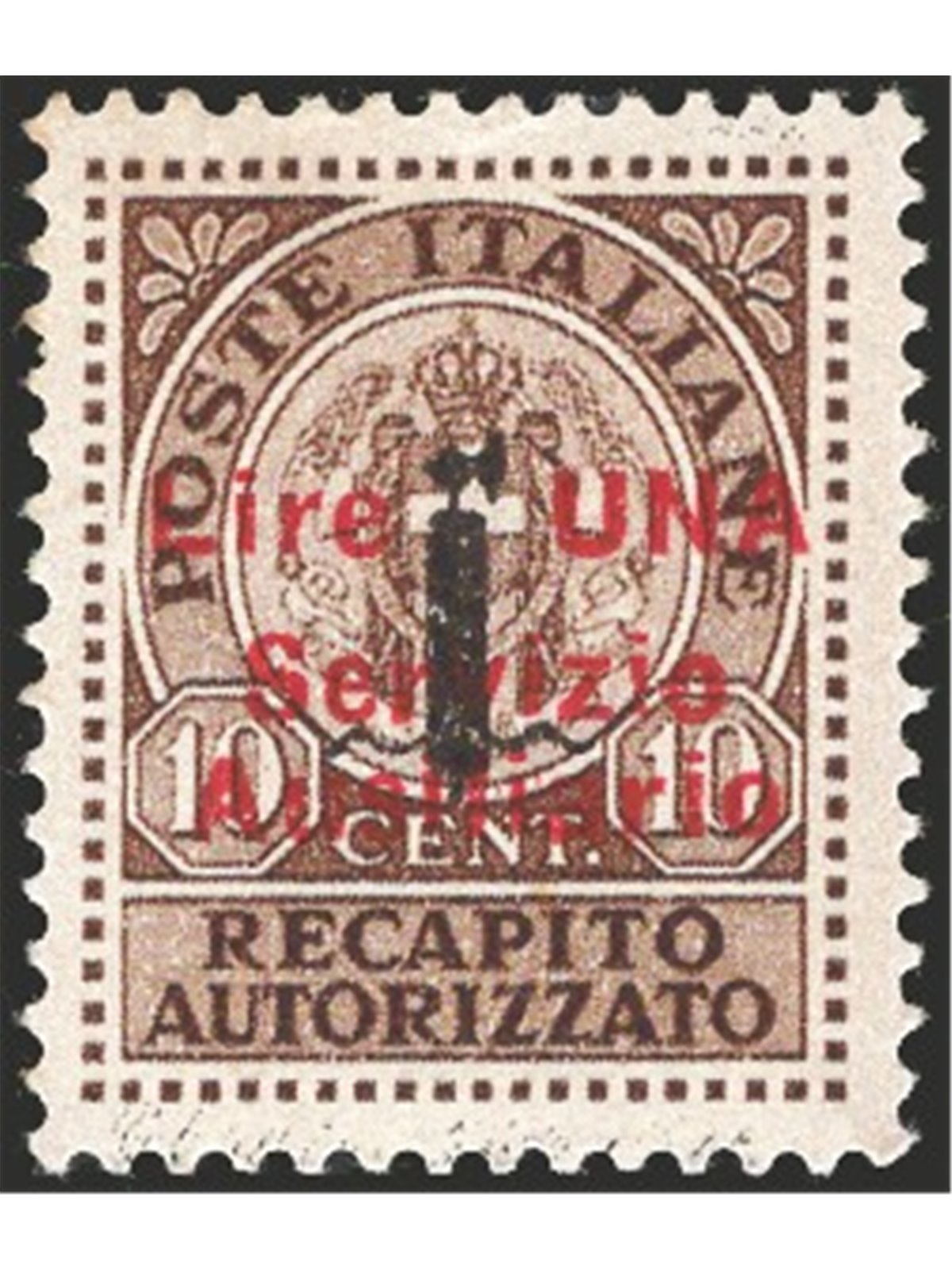 Guidizzolo 1945 Authorised address 10 c. Bruno above No. 2 Cat. €35 (**)