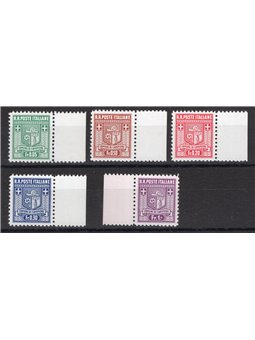 Campione 1944 Stemmi serie n° 1/5 dent. 11 Cat. € 250 (**)