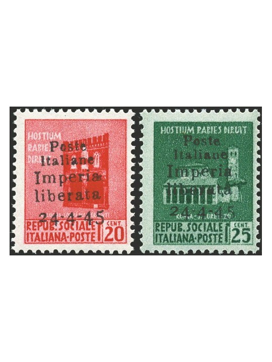 Issues Imperia 1945 Destroyed Monuments series no. 22/23 Biondi certified Cat. €3,500 (**)