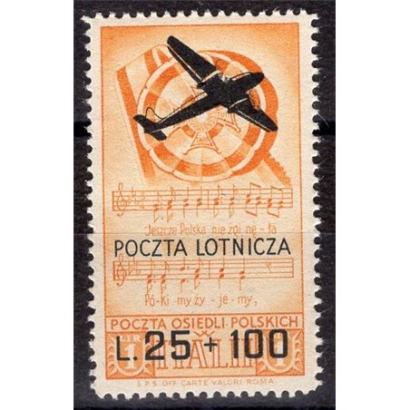Corpo Polacco 1946 P.A. soprast. n° 3 Cat. € 60 (**) 