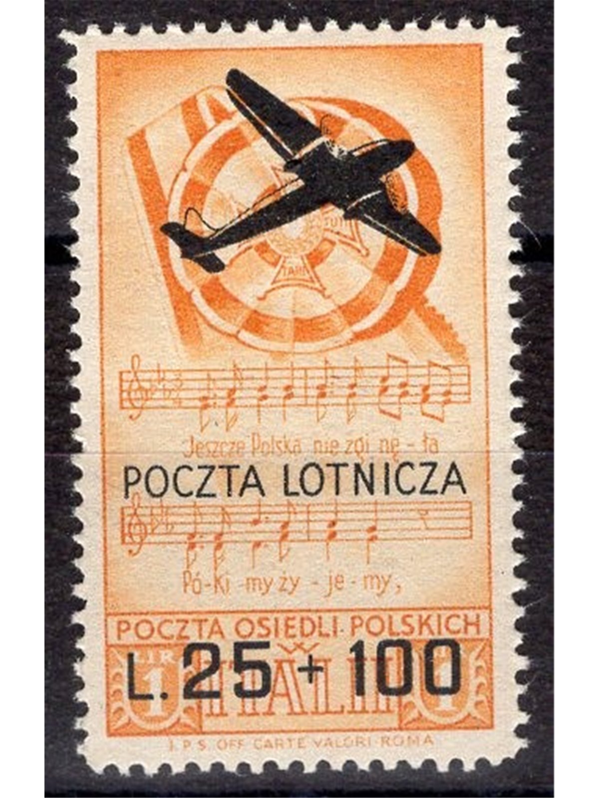 Polish Corps 1946 P.A. overprint no. 3 Cat. €60 (**)