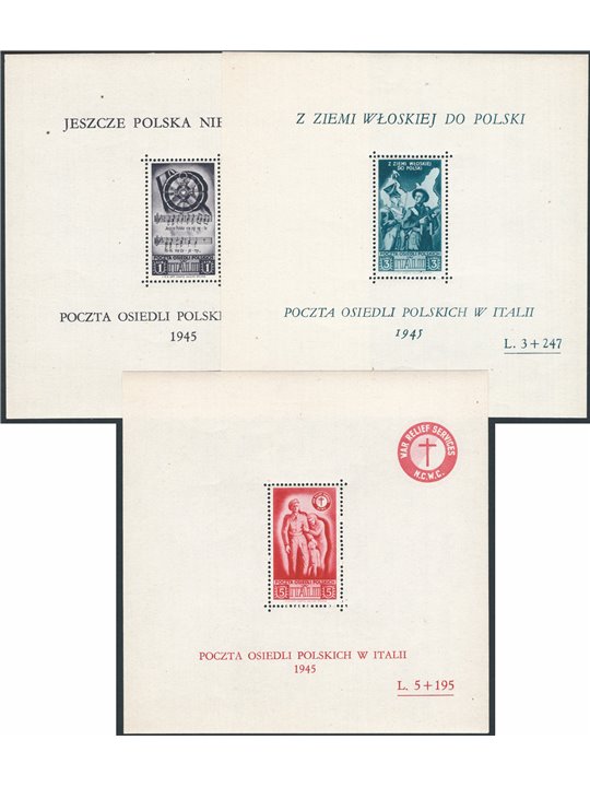 Polish Corps 1946 BF War Relief series No. 2/4 Cert. CiBaFil Cat. €700 (**)
