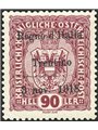 Trentino-Alto Adige 1918 90 h. lilac-red overprint no. 14 Biondi Cert. Cat. €4,500 (*)