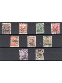 Trentino Alto Adige 1918 Soprast. serie n° 19/27 Cert. Biondi Cat. € 1.500 (U)