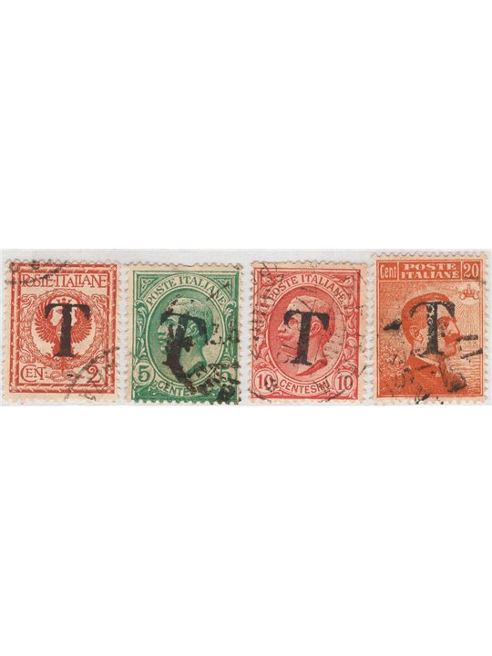 Trentino 1918/19 Italian stamps with an overprint of a black ‘T’ series no. BZ1 1/4 (U)