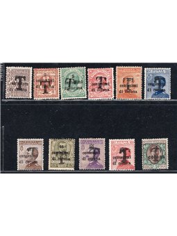 Trentino 1918/19 Trento and Trieste overprinted with a black “T” series no. BZ1 11/19A CiBaFil certified Cat. € 717 (**)