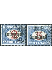 Trentino 1918/19 Trento e Trieste con soprast. di una “T” rossa n° BZ1 20/27 Cert. CiBaFil Cat. € 787 (**)