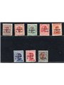 Trentino 1918/19 Trento and Trieste overprinted with a red “T” no. BZ1 20/27 CiBaFil certified CiBaFil Cat. €787 (**)