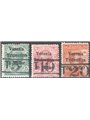 Trentino 1918/19 Venezia Tridentina with overprint “T” series no. BZ3 11/13 Cert. Biondi Cat. €680 (*)