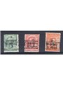 Trentino 1918/19 Francobolli di Trento e Trieste con soprast. "T" serie n° BZ3 14/16 Cert. Biondi Cat. € 680 (*)