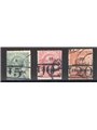 Trentino 1918/19 Stamps of Trento and Trieste with overprint "T ‘ series no. BZ3 14/16 Biondi Certificate Cat. €820 (U)
