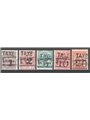 Trentino 1918/19 Francobolli di Trento e Trieste 5 val. con soprast. "TAXE" e "T" n° BZ3 34/35 Cert. Biondi Cat. € 11.400 (**)