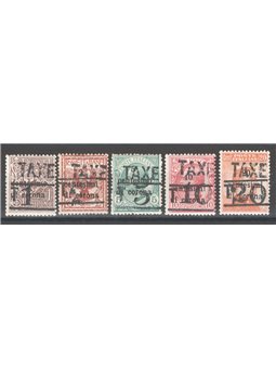 Trentino 1918/19 Francobolli di Trento e Trieste 5 val. con soprast. "TAXE" e "T" serie n° BZ3 34/35 Cert. Biondi Cat. € 7.600 (