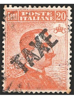 Trentino 1919 Michetti 20 c. arancio con soprast. in nero “TAXE” obliqua dal basso verso l'alto n° 44c Cert. Biondi Cat. € 380 (