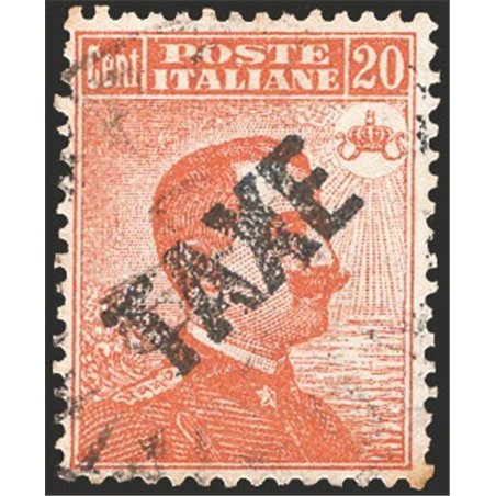 Trentino 1919 Michetti 20 c. orange with a black overprint “TAXE” slanting from bottom to top no. 44c certified by Biondi Cat. €