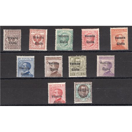 Trentino 1918/19 Venezia Tridentina 5 h. su 5 c. e 20 h. su 20 c. con soprast. "TAXE" in rosso n° BZ3 47/48 Cert. Biondi Cat. € 