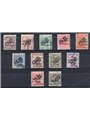 Trentino 1918/19 Stamps of Trento and Trieste with ‘TAXE’ overprint in black series no. ° BZ3 49/59 Biondi Certified Cat. €2,215