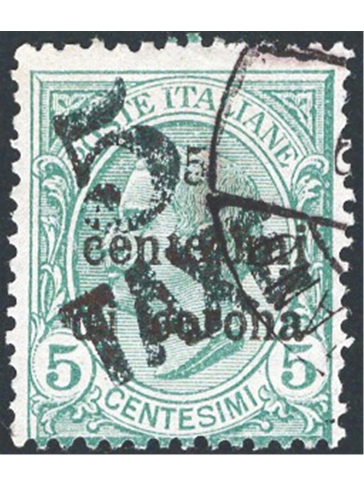 Trent 1918/19 Stamps of Trento and Trieste 5 c. green with overprint “5 TAXE” in black no. BZ3 65 Biondi Certificate Cat. €380 (