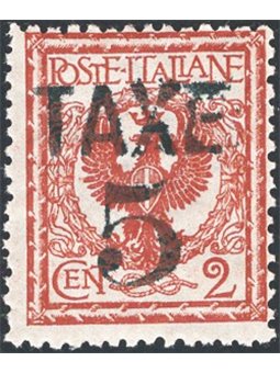 Trentino 1918/19  Floreale 2 c. con soprast. "TAXE 5" in nero n° BZ3 75 Cert. Biondi Cat. € 270 (**)