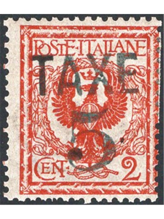 Trentino 1918/19 Floral 2 c. with overprint ‘TAXE 5’ in black no. BZ3 75 Biondi Cert. Cat. €180 (*)