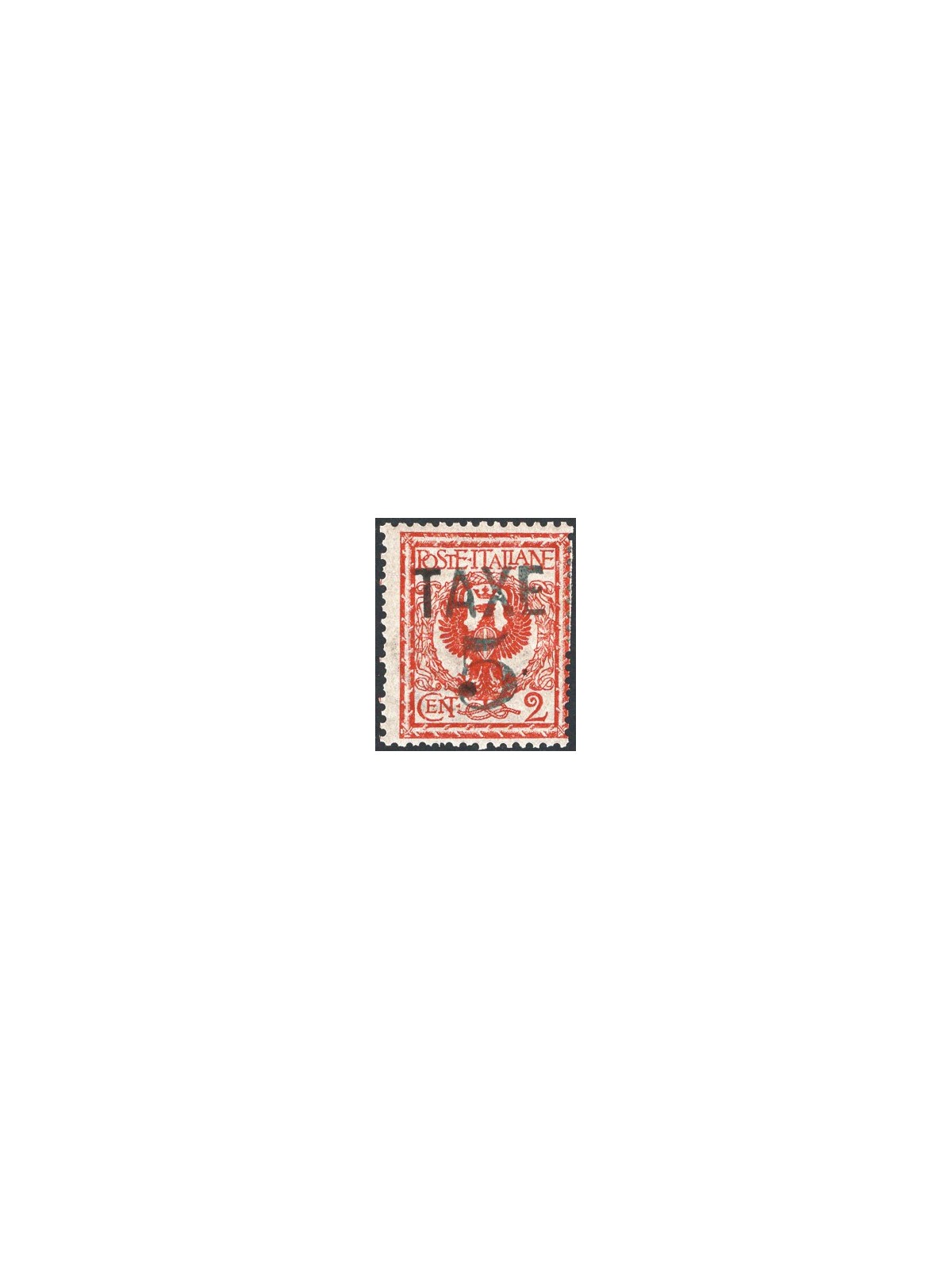 Trentino 1918/19  Floreale 2 c. con soprast. "TAXE 5" in nero n° BZ3 75 Cert. Biondi Cat. € 180 (*)