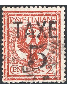 Trentino 1918/19  Floreale 2 c. con soprast. "TAXE 5" in nero n° BZ3 75 Cert. Biondi Cat. € 180 (U)