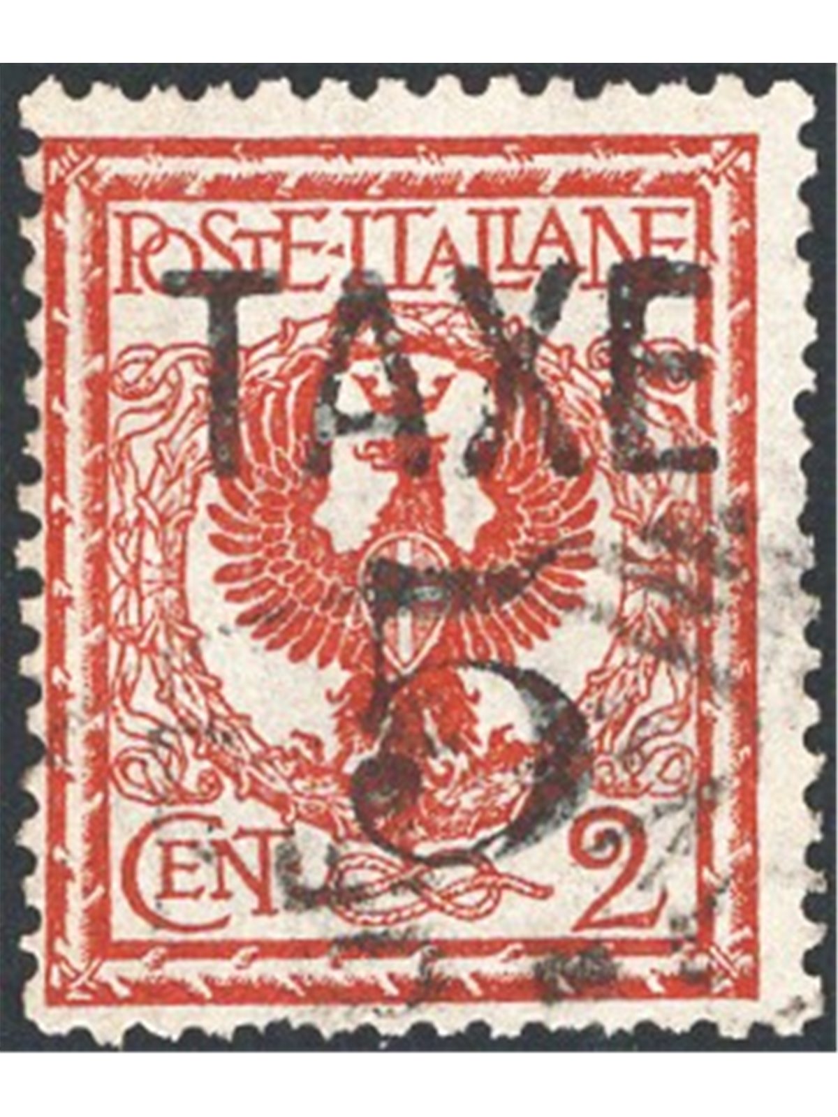Trentino 1918/ 19 Floral 2 c. with overprint “TAXE 5” in black no. BZ3 75 Biondi Certificate Cat. €180 (U)