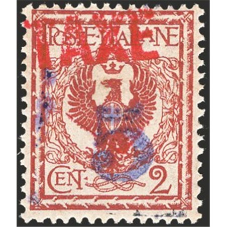 Trentino 1919 Floreale 2 c. con soprast. “TAXE” in rosso e “5” in violetto 87A Cert. CiBaFil Cat. € 300 (**)