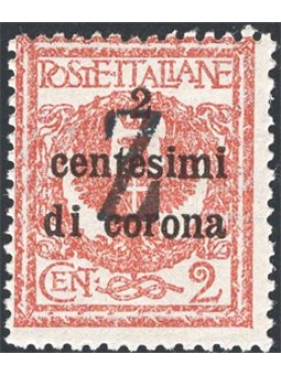 Trentino 1918/19 Venezia Tridentina 2 c. with a black overprint of a ‘Z’ no. BZ3 99 Biondi Certified €1,200 (**)