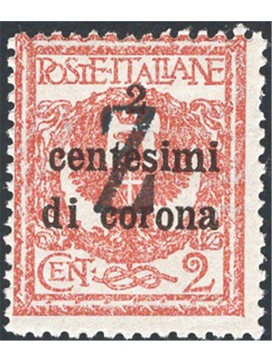 Trentino 1918/19 Venezia Tridentina 2 c. with a black overprint of a ‘Z’ no. BZ3 99 Biondi Certified €1,200 (**)