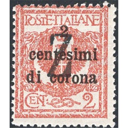 Trentino 1918/19 Venezia Tridentina 2 c. with a black overprint of a ‘Z’ no. BZ3 99 Biondi Certified €1,200 (**)