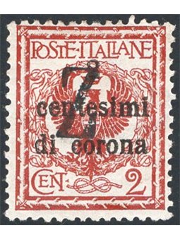Trentino 1918/19 Venezia Tridentina 2 c. con soprast. in nero di una "Z" n° BZ3 99 Cert. Biondi Cat. € 800 (*)