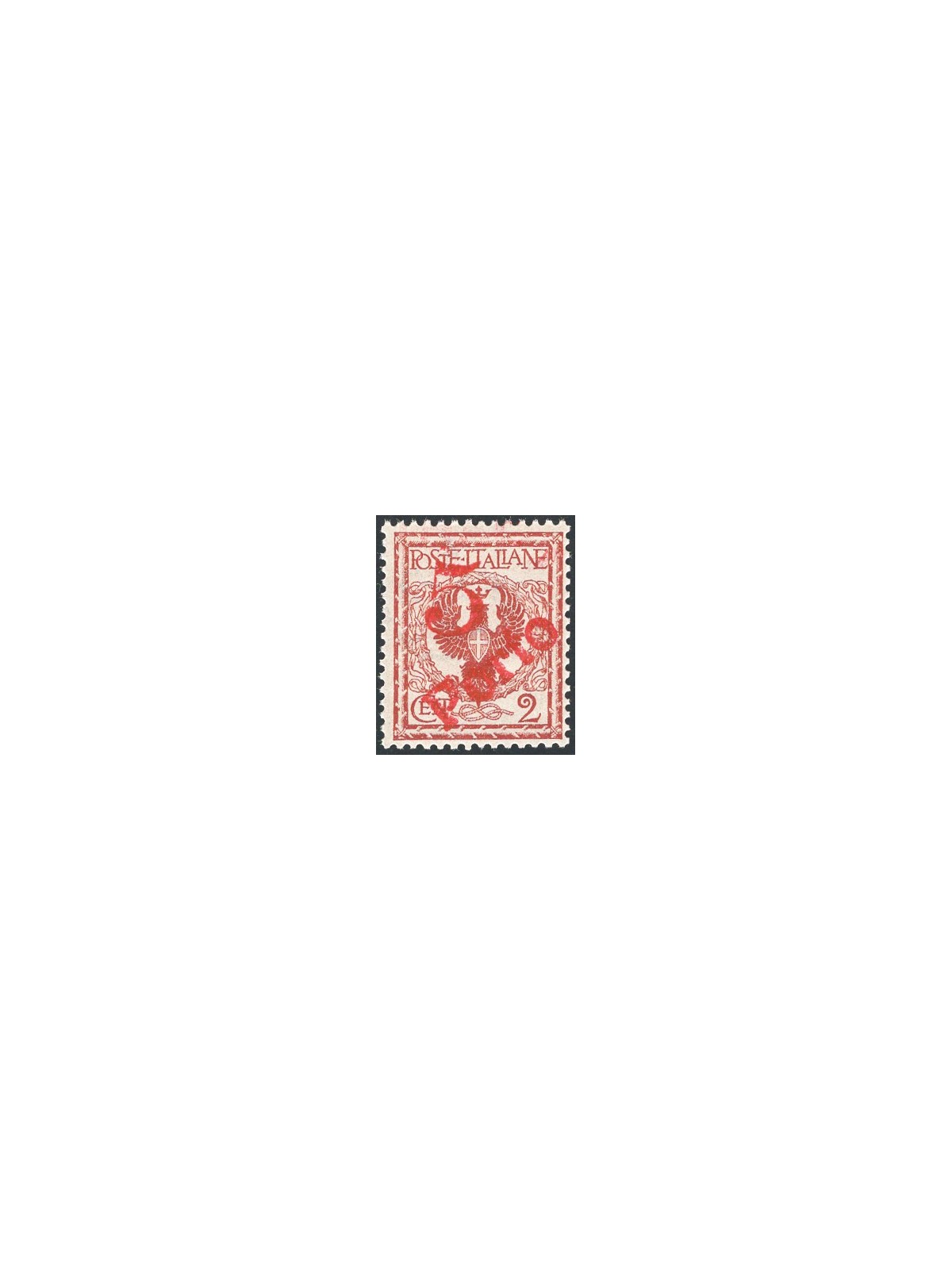 Trentino 1919 Floreale 2 c. con soprast. “5” a mano e “PORTO” in diagonale n° BZ3 127 Cert. CiBaFil Cat. € 5.250 (**)