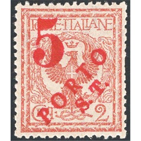 Trentino 1918/19 Floreale 2 c. con soprast. a macchina in rosso "5" n° BZ3 145 Cert. Biondi Cat. € 300 (**)